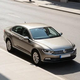 photo of volkswagen passat b 2 parallel parked on a street, high detail, sunny lightning,