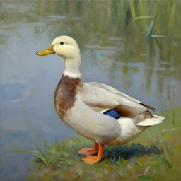a duck on the prowl oil painting peter doig