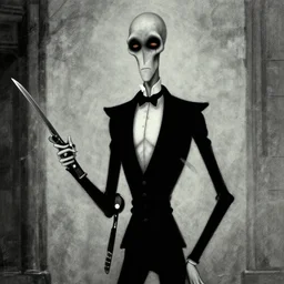slenderman by ronald searle