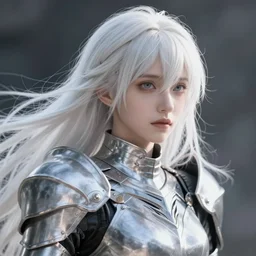 divine white - haired female knight, beauty, dynamic lighting, close - up, high detail, photographs, realism, 3 d, cinematic lighting, post - processing, concept art, mary magni's style