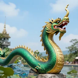 thai naga, water dragon, hd