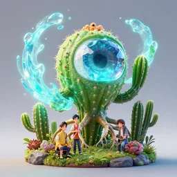 3 d render creature animal sushi cristal big eye roots cactus elemental flush of force nature micro world fluo, comics gta 5 cover, official fanart behance hd artstation by jesper ejsing, by rhads, makoto shinkai and lois van baarle, ilya kuvshinov, ossdraws