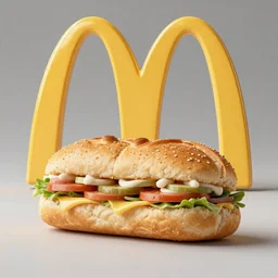 McDonalds promotional image introducing the new McShushi. 8k. Advert.