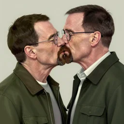 jesse kissing walter white from breaking bad fan art