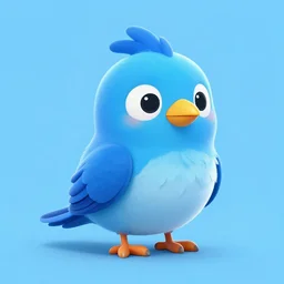 mordekai (blue bird) blue background, furry, trending on devianart, digital art