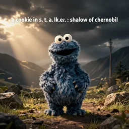 “ a screenshot of cookie monster in s. t. a. l. k. e. r. : shadow of chernobyl ”