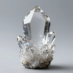 beautiful crystals within a giant clear transparent crystal