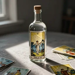 vodka bottle tarot cards