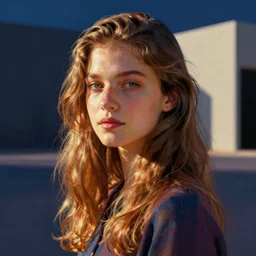 a beautiful color portrait of a girl, Greg rutkowski and JAmes Turrell