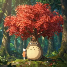 realistic render of the character maple tree from bofuri by ross draws, forest background by ilya kuvshinov, digital anime art by ross tran, composition by sana takeda, lighting by greg rutkowski