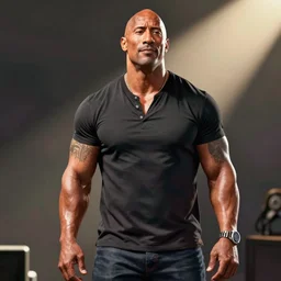 Dwayne Johnson in GTA art style
