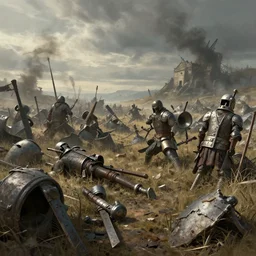 the remains of a battle, digital art