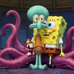 joe biden as squidward tentacles in live action spongebob squarepants movie, 8k resolution, high detail, anatomically correct, oscar award winning, cinematic lighting