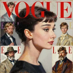 korean audrey hepburn, final fantasy mage summoner, vogue magazine, elle magazine, ilya kuvshinov, john singer sargent, anime, trending on artstation, oil painting, side profile portrait, intricate