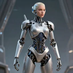 epic professional digital art of female starship android, cyborg, robot, by leesha hannigan, iris van herpen, artstation, cgsociety, wlop, epic, much wow, much detail, gorgeous, detailed, masterpiece