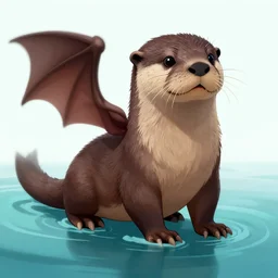 river otter dragon, fantasy art, d & d, scary, trending on artstation, digital art, water dragon otter