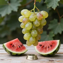 grapes with watermelons instead of the grapes, photography, award winning, 8 k