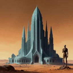 brutalist architecture on mars, by zdzislaw beksinski, by dariusz zawadzki, by wayne barlowe, gothic, surrealism, cosmic horror, lovecraftian, cold hue's, warm tone gradient background, concept art, beautiful composition