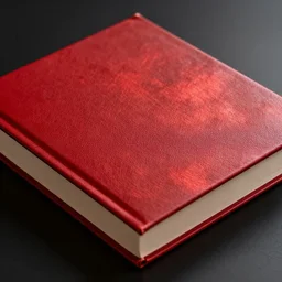 chrome effect metallic texture of a red book