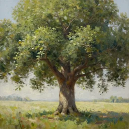 Trending on artstation, highly detailed oil painting of a tree
