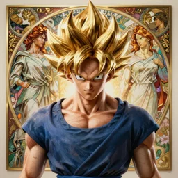 by greg rutkowski, symmetry, concept art by artgerm, distance render portrait of a hyper realistic prince vegeta, intense, epic, ssj, alphonse mucha, octane render, highly detailed, high quality, 8 k, soft lighting, path traced, and uang guangjian and gil elvgren, symmetry!!