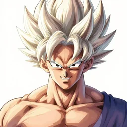 8 k headshot of tough godlike psychedelic demigod from macfarlane comics, ( ( ( smirk ) ) ) detailed vfx by greg rutkowski, ilya kuvshinov, indomitable, saiyan hair, krenz cushart, flower clothes and blue skin, muscular, symmetry accurate features, epic, artgerm trending on artstation, anime masterpiece, intricate artwork by caravaggio,