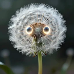 a humanoid figure dandelion monster with large glowing eyes, highly detailed, digital art, sharp focus, trending on art station, artichoke, ambient lighting, anime art style