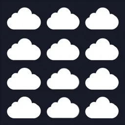 set of white clouds clipart vector design illustration. white cloud, cloudy, drawing, icon set. vector clipart print