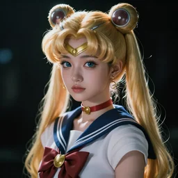 evocative close up portrait of sailor moon!!!, back lit, rim light, dark scifi, in the style of kjgfidf 7 i 5 dfiytfydy 5 6 5 5!!!!!!!!!!!!!!!!!!, beautiful!!!!!!!!!!