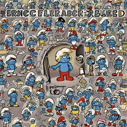 donald trump as a smurf