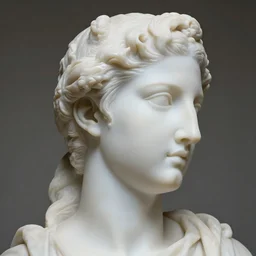tinky winky as a classical greek marble statue, super high detail, hyperrealism, white marble, shiny