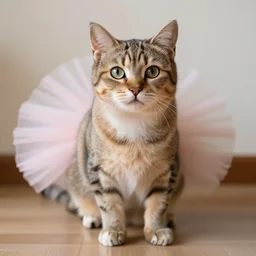 cat wearing a tutu