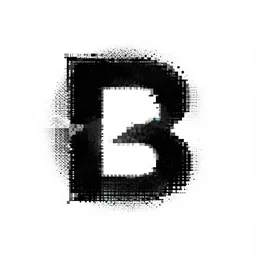 distorted pixels logo art