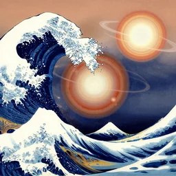 the solar system by hokusai
