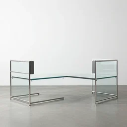 design of reception furniture, modern, steel and glass, mies van der rohe