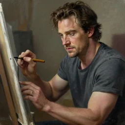 herry cavill, attractive male, painting by rhads