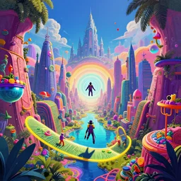 a lucid dream adventure awaits. 8 k resolution, beautiful, digital art, maximalist.