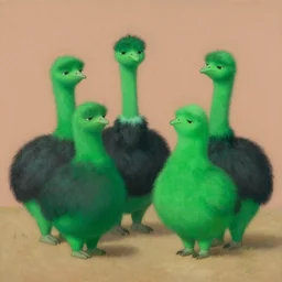 4 0 sad fat green ostriches by chiho aoshima