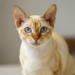 a beautiful albino cat with golden fur