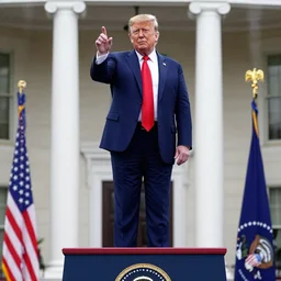 donald trump standing on joe biden