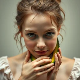 if emma stone and an avocado had a baby, photomanipulation, photorealistic, pentax k 1 0 0 0, 5 0 mm lens.