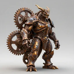 dragonborn built by rusty gears, photorealistic 3 d octane render, unreal engine,