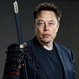 elon musk as a samurai
