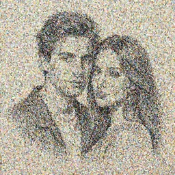 pencil art. good looking man and beautiful woman in love. self portrait.