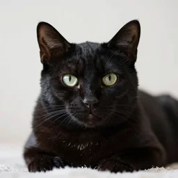 a portrait of black cat