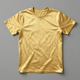 a gold tshirt