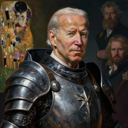 portrait of joe biden goth cyborg with white hair in warhammer armor, art by ( ( ( kuvshinov ilya ) ) ) and wayne barlowe and gustav klimt and artgerm and wlop and william - adolphe bouguereau