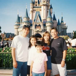 1990s disposable camera photograph family vacation at Disney World