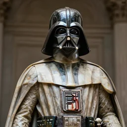 darth vader as marble statue by michaelangelo, high lights, 4 k, high detailed photography, 5 0 mm lens, depth of field, cinematic