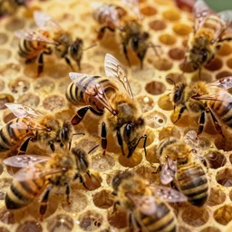 inside of the bee hive, the world of bees, queen bee, worker bees